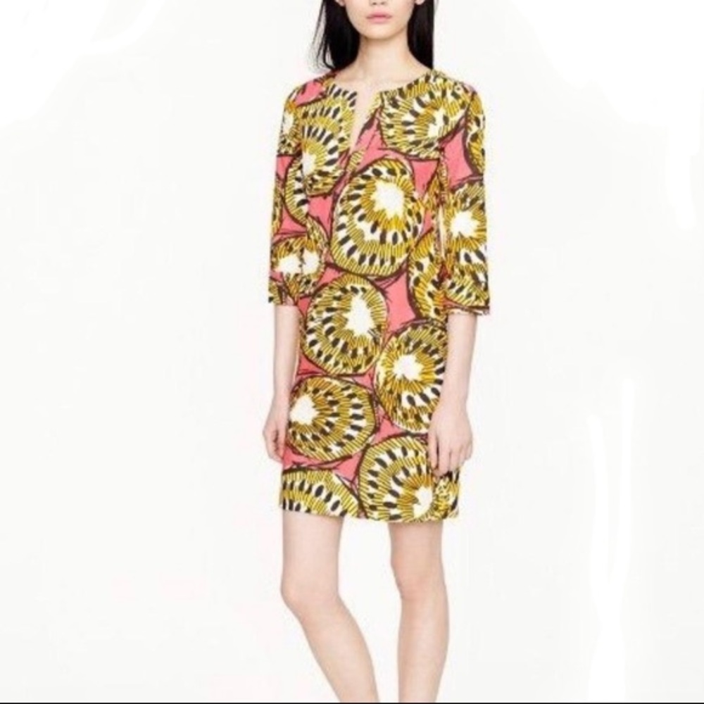 J. Crew Ratti Electric Kiwi Tunic dress sz 0